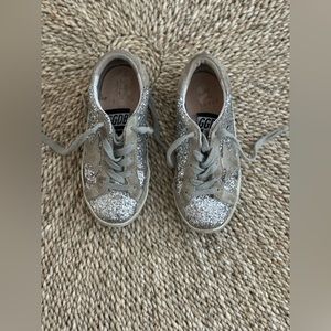 Girls Golden Goose silver glitter size 29